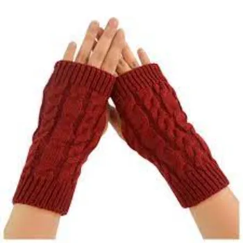 Gloves Womens Winter Knitted Stretch